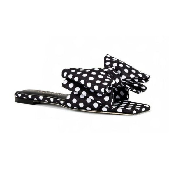 Revolve Caroline Constas Diana Polka Dot Bow Sandal Size 36 US 6 NEW